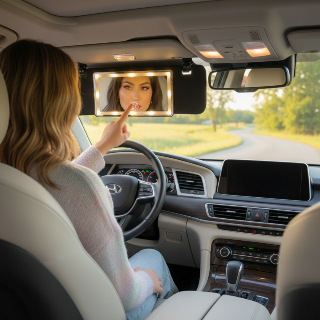 Oglinda LED pentru machiaj in masina - Scrollnest RO