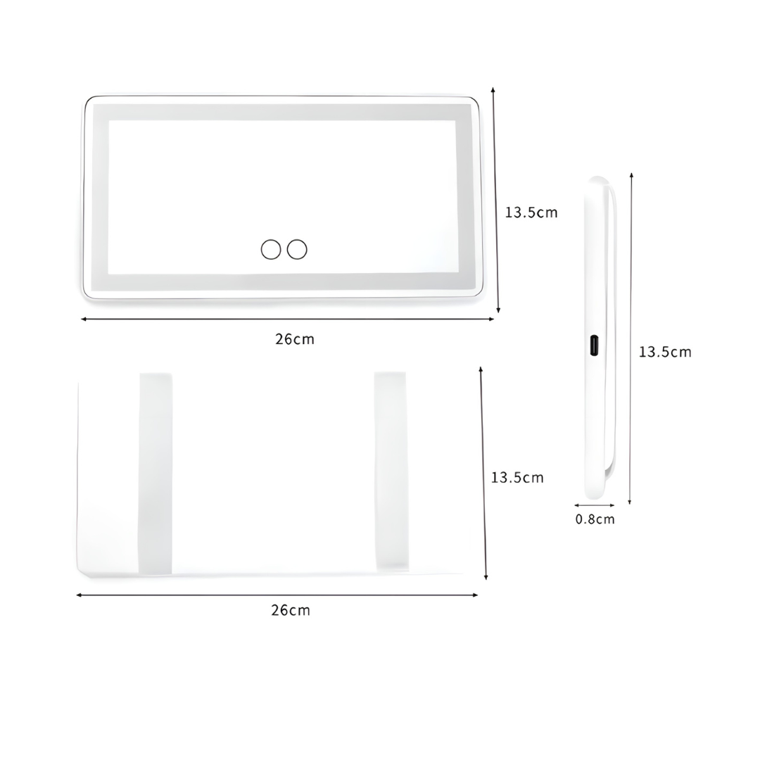 Oglinda LED pentru machiaj in masina - Scrollnest RO