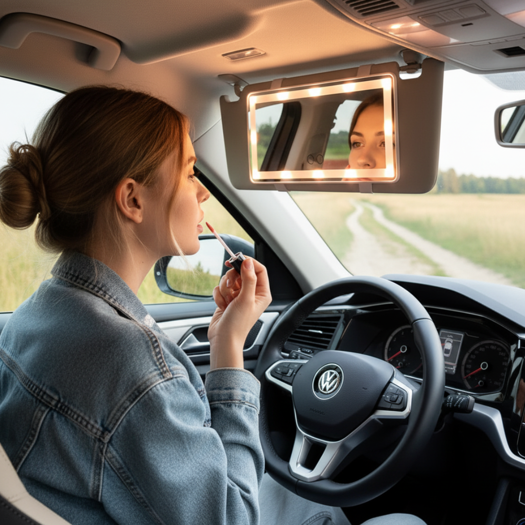 Oglinda LED pentru machiaj in masina - Scrollnest RO